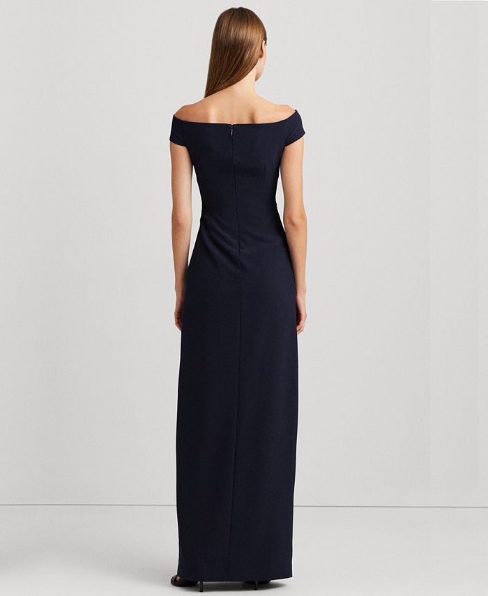 RALPH LAUREN angora off the shoulder gown