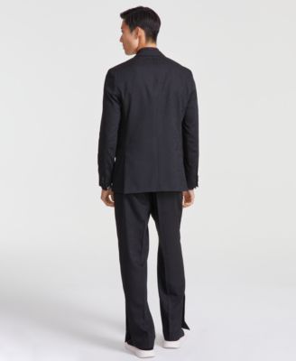 Hugo Boss Hugo By  Mens Modern Logo Print Double Breasted Suit Separates In Black