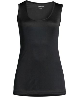 Women's Silk Interlock Tank Top Sleeveless Long Underwear Top