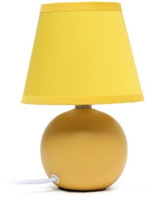 Nauru 8.66" Traditional Petite Ceramic Orb Bedside Table Desk Lamp with Tapered Drum Fabric Shade