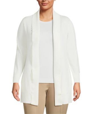Plus Size Cotton Modal Shawl Collar Cardigan Sweater