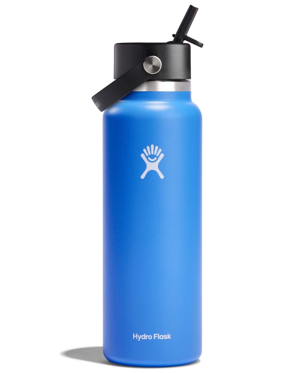 Hydro Flask 40-ounce Wide Mouth Flex Straw Cap Water Bottle In Blue