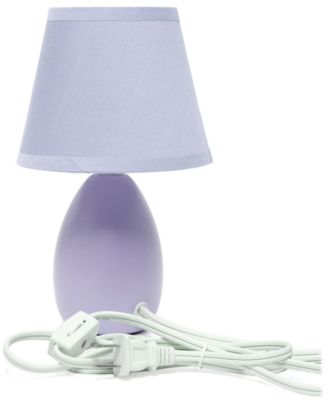Nauru 9.45" Traditional Petite Ceramic Oblong Bedside Table Desk Lamp Two Pack Set, Tapered Drum Fabric Shade 