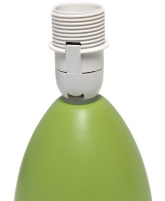 Nauru 9.45" Traditional Petite Ceramic Oblong Bedside Table Desk Lamp with Tapered Drum Fabric Shade 