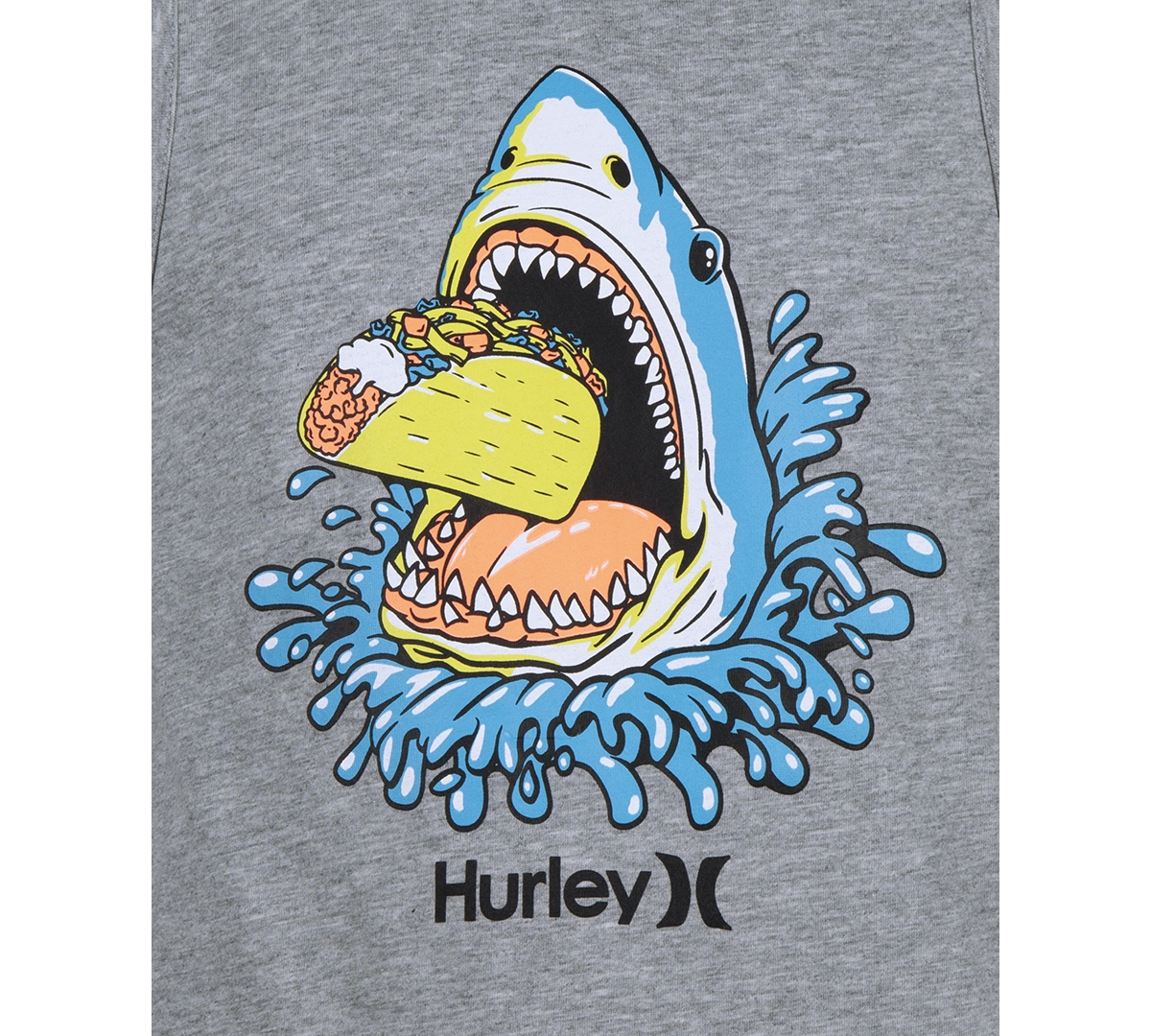 Hurley Big Boys Taco Shark Graphic Tank Top - 042Dk Grey