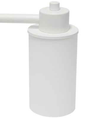 Essentix Contemporary Three Light Metal and Opaque White Glass Shade Vanity Uplight Downlight Wall Mounted Fixture 