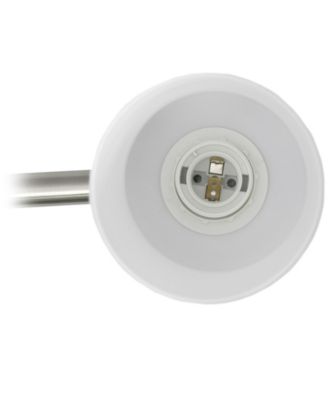 Essentix Contemporary Three Light Metal and Opaque White Glass Shade Vanity Uplight Downlight Wall Mounted Fixture 