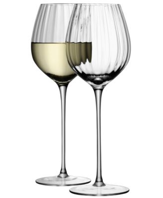 Aurelia 15 oz. Optic White Wine Glasses, Set of 2