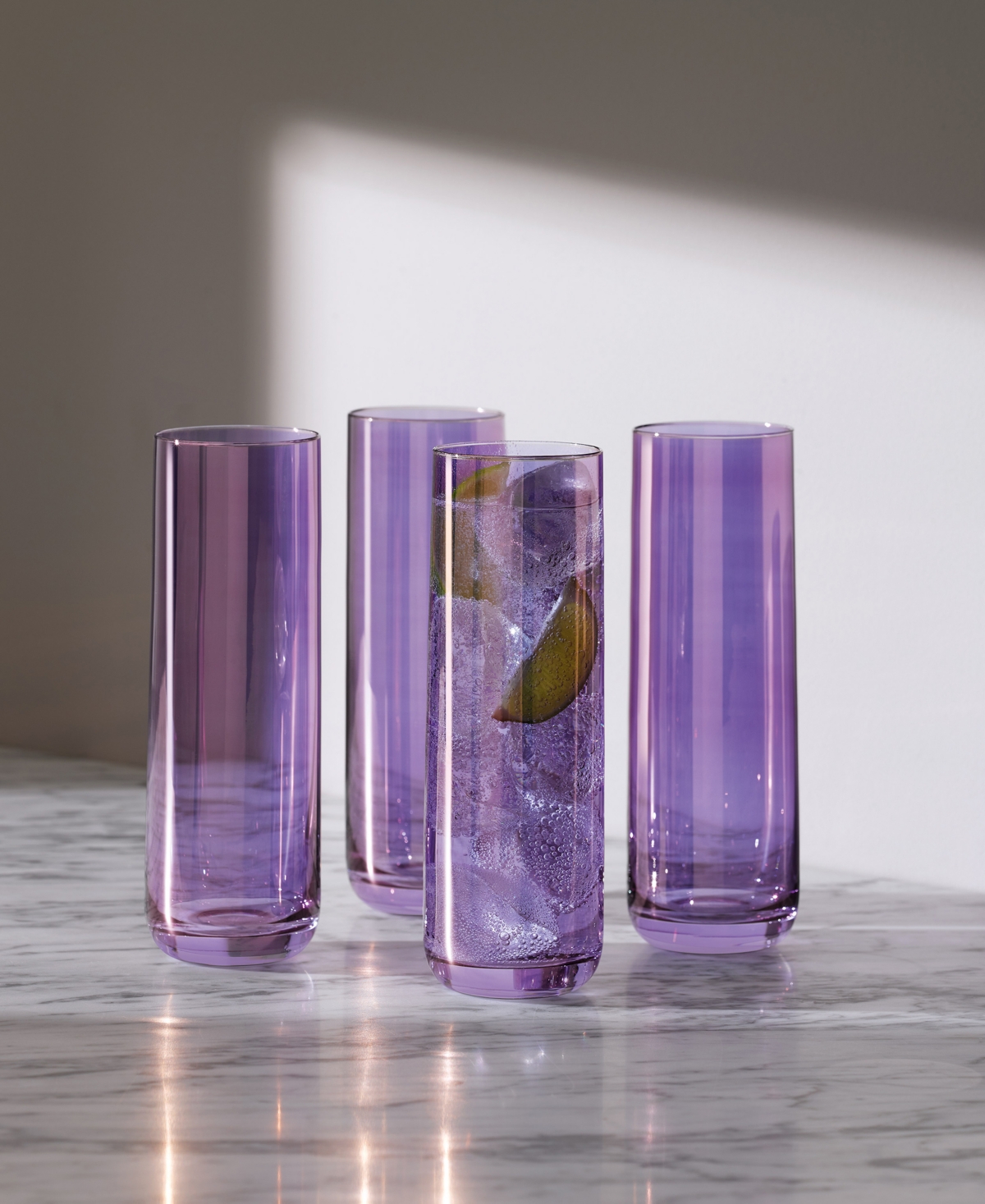 Lsa International Aurora Highball 14oz Polar Violet X 4 In Violet