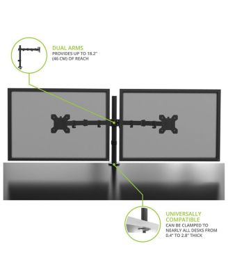 Fully Adjustable Dual Arm Desktop Mount  DML2000 Monitor Mount