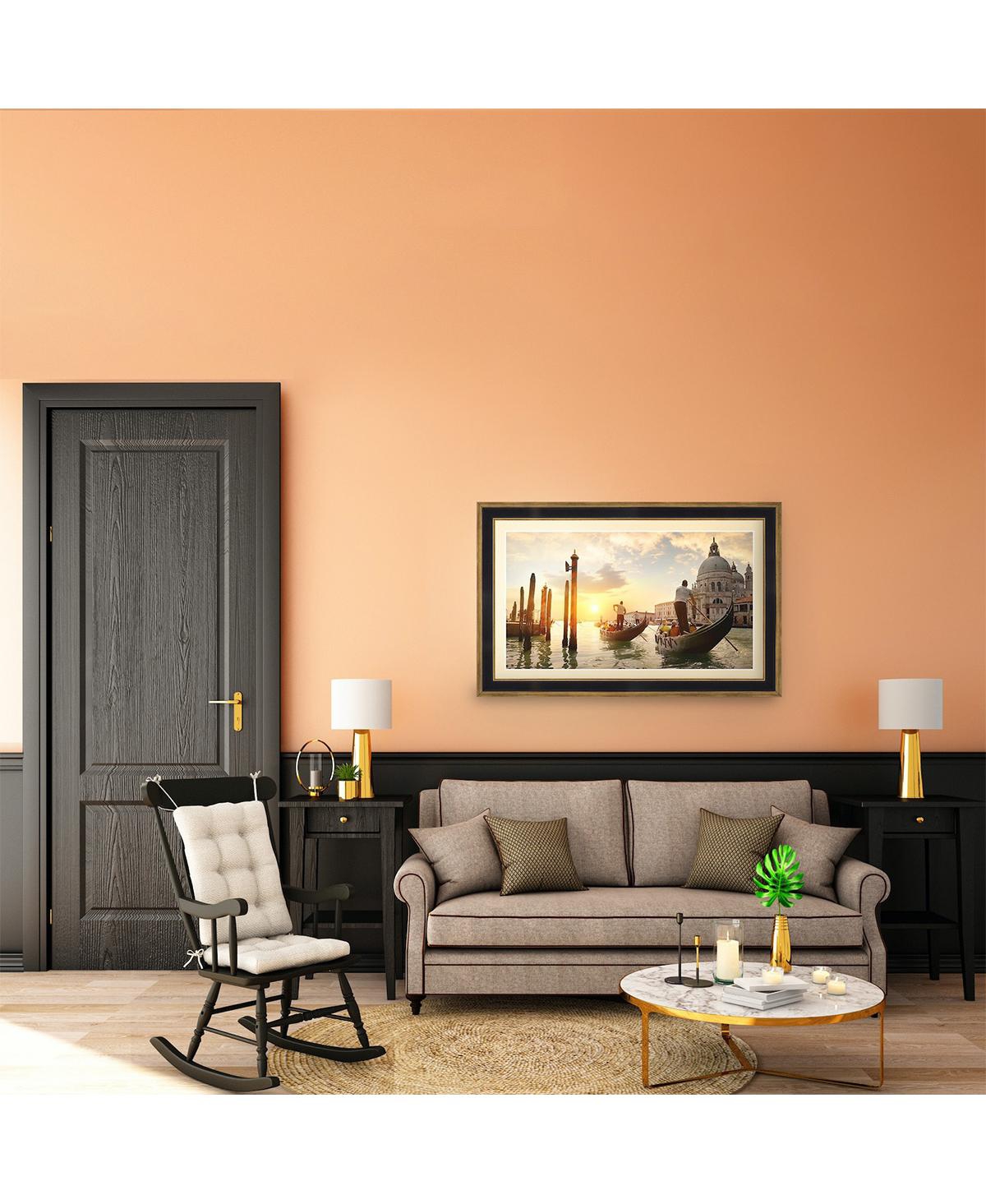 Deco Tv Frames Customizable Frame for Samsung The Frame Tv 2021-2023 - Antique gold  black