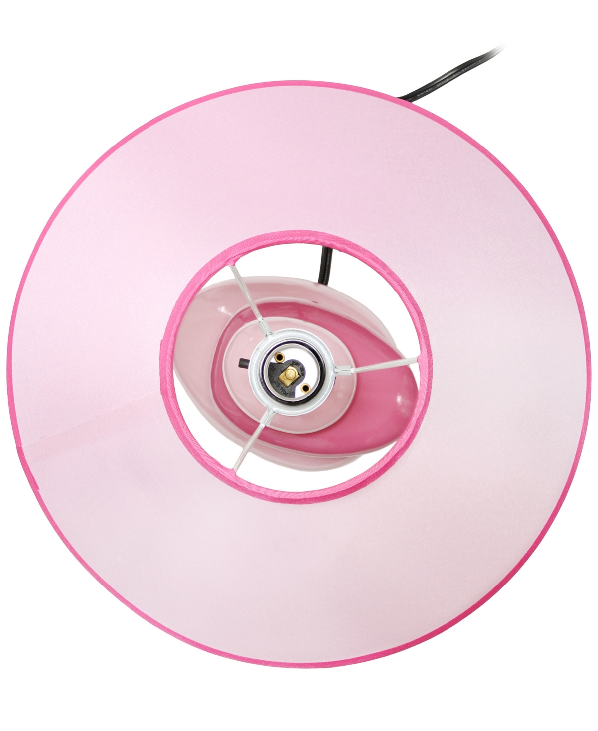 Creekwood Home Priva 17.25" Contemporary Ceramic Stacking Stones Table Desk Lamp In Pink