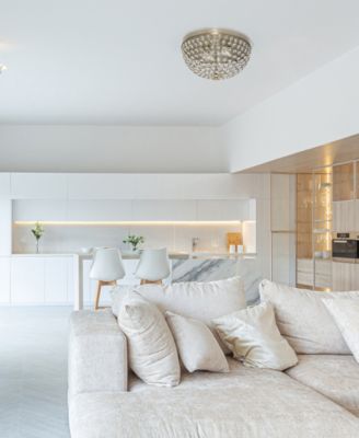 13" Classix Crystal Glam Two Light Decorative Dome Shaped Metal Flush Mount Ceiling Fixture