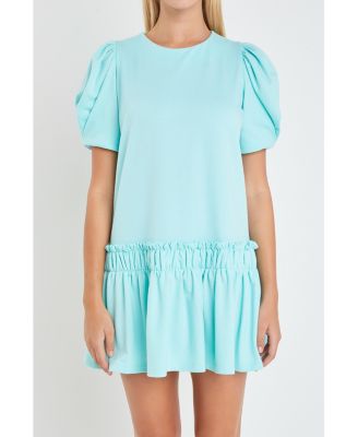 Women's Puff Sleeve Mini Dress