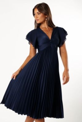 Kerri Pleated Flutter Sleeve Dress Kerri Pleated Flutter Sleeve Dress