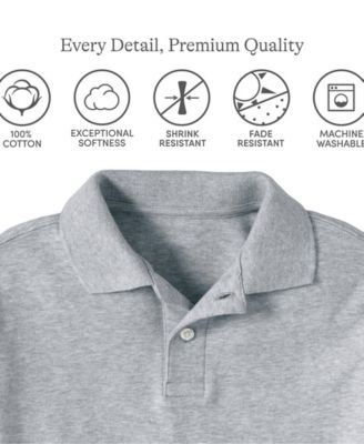 Kids Short Sleeve Interlock Polo Shirt