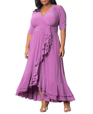Plus Size Veronica Ruffled Evening Gown