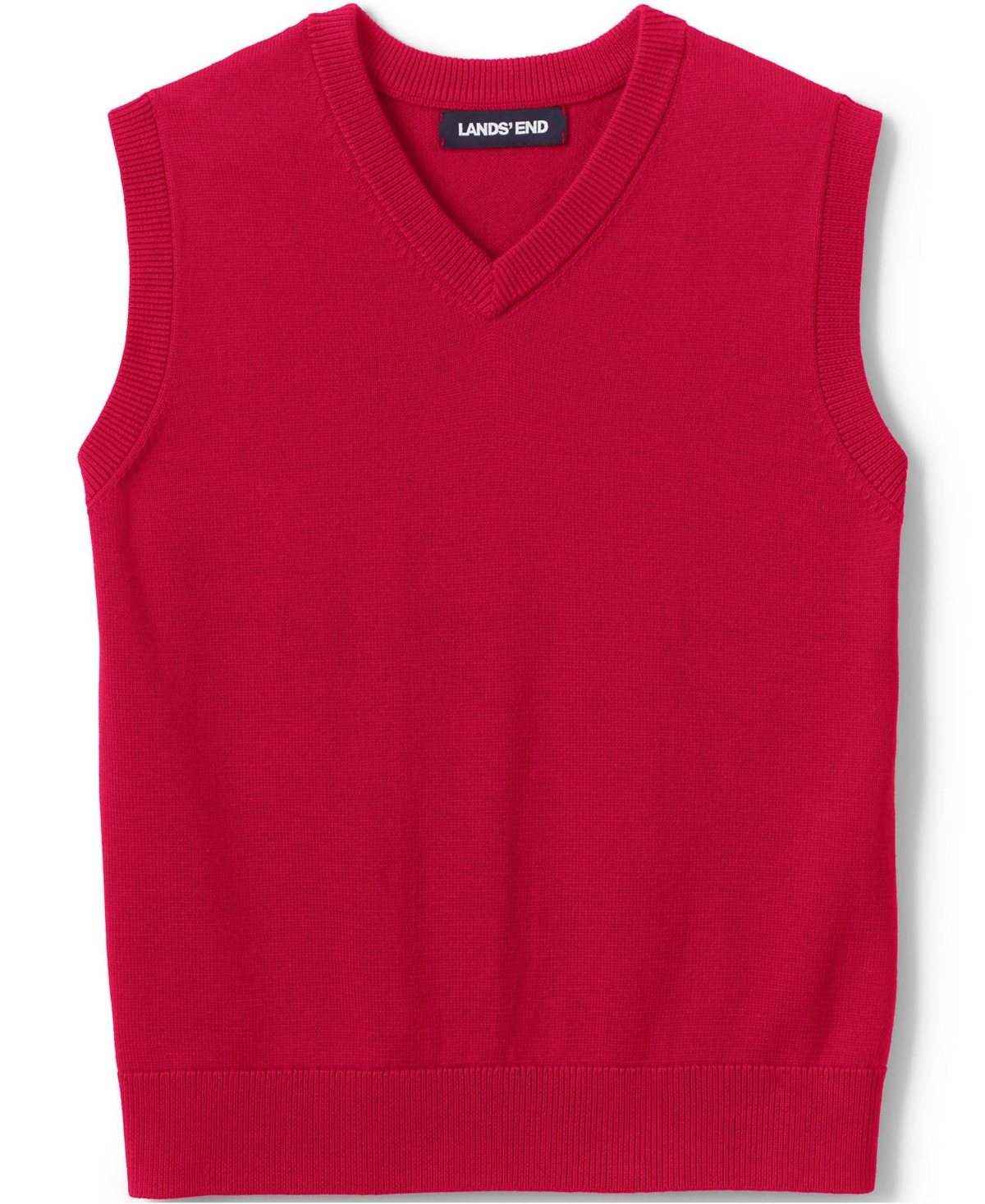 Lands' End Girls School Uniform Cotton Modal Fine Gauge Sweater Vest