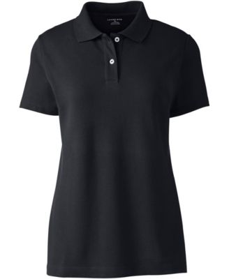 Women's Short Sleeve Basic Mesh Polo Shirt