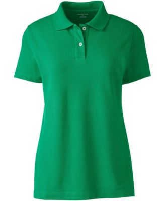 Women's Short Sleeve Basic Mesh Polo Shirt