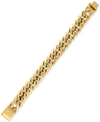 Polished Wide Curb Link Bracelet, Created for Macy's