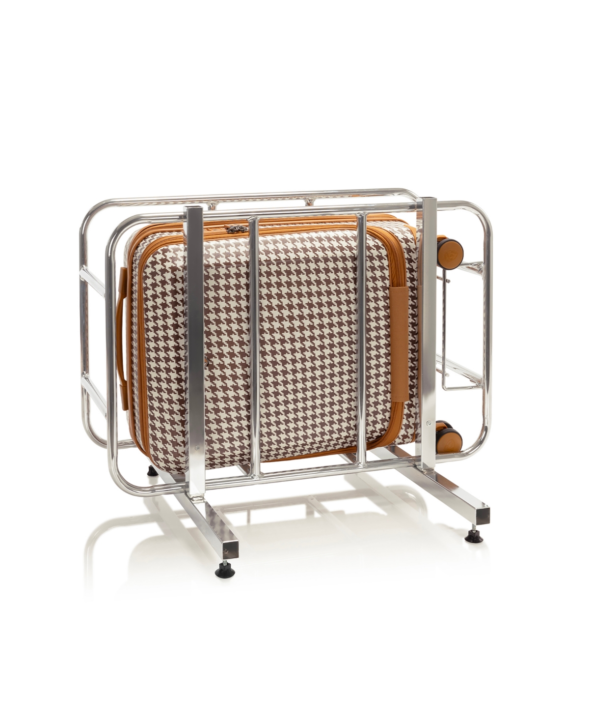Heys Hey's Ez Fashion Hardside 21" Carryon Spinner Luggage In Brown Houndstooth
