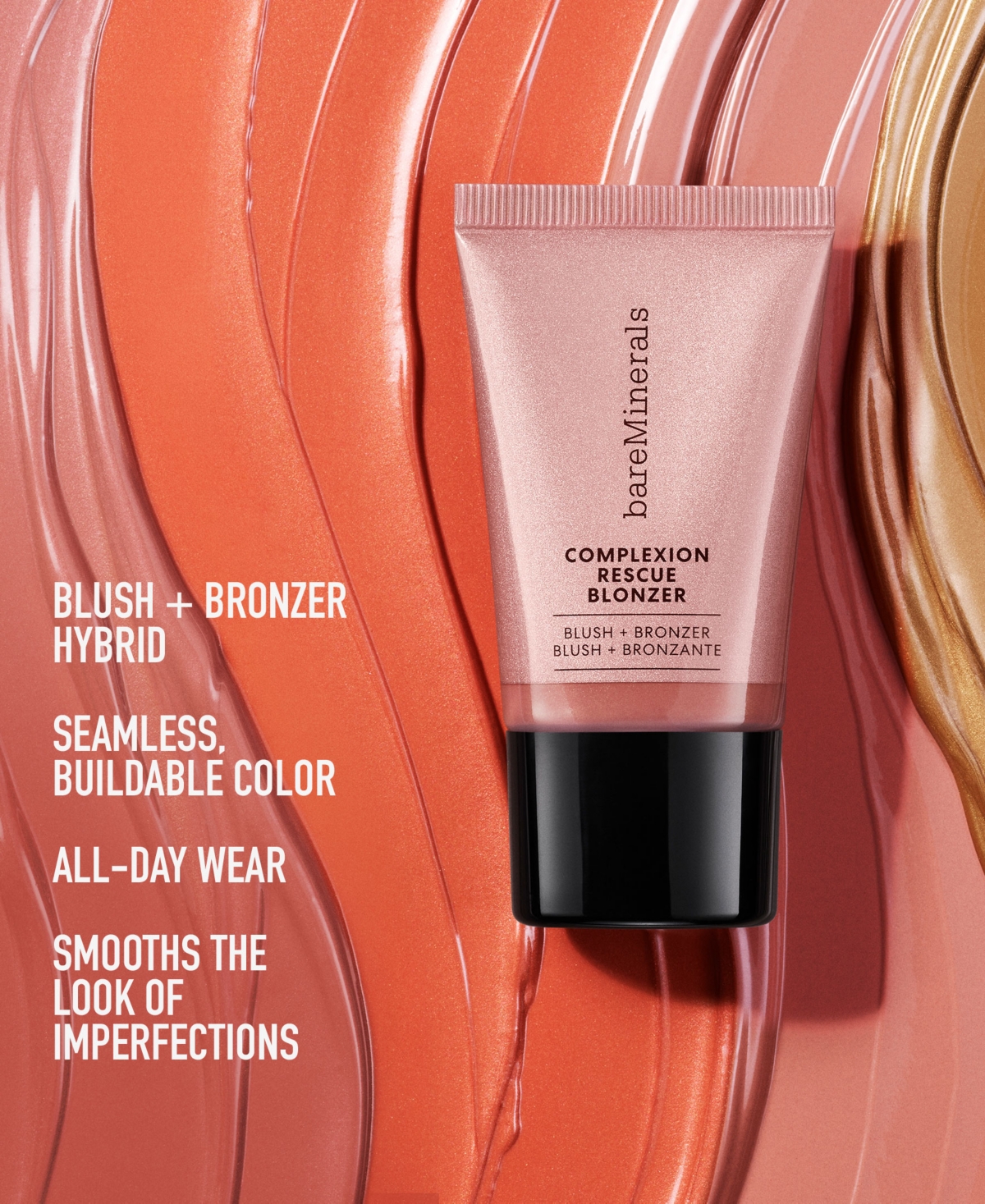 bareMinerals Complexion Rescue Liquid Blonzer Blush + Bronzer, 0.5 oz.