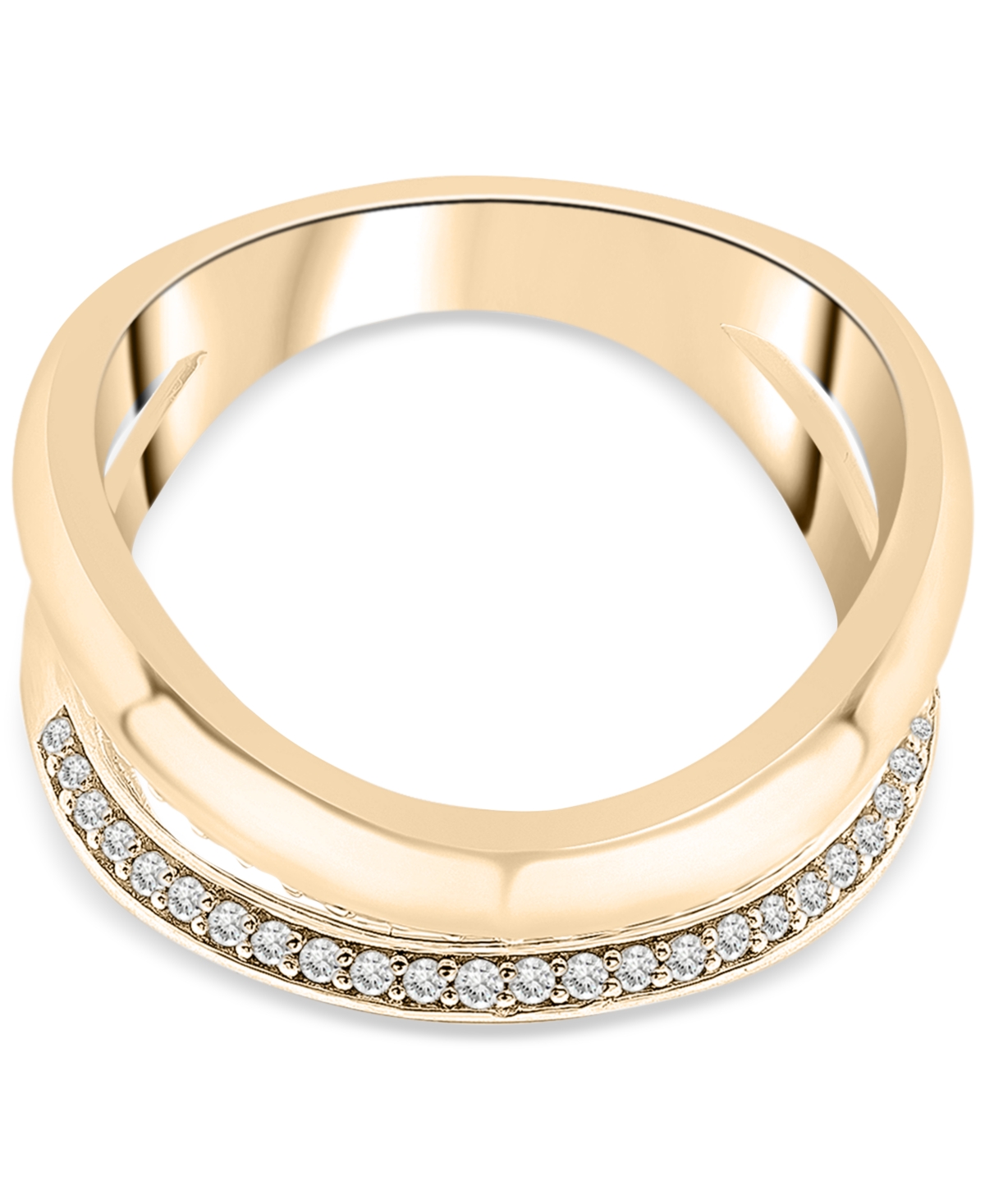 Shop Audrey By Aurate Diamond Double Row Openwork Abstract Statement Ring (1/4 Ct. T.w.) In Gold Vermeil, Created For Macy