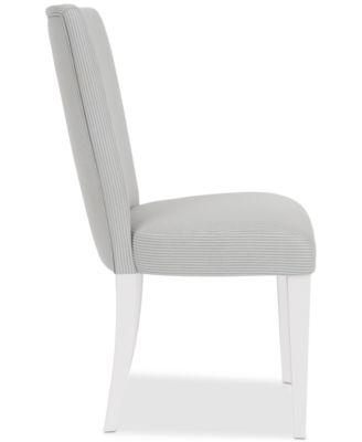 CLOSEOUT! Catriona Striped Upholstered Side Chair, Created for Macy's