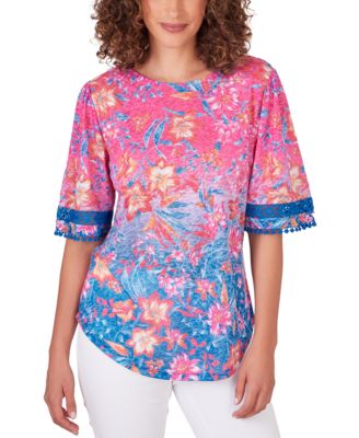 Ruby Rd. - Petite Ombre Floral Top