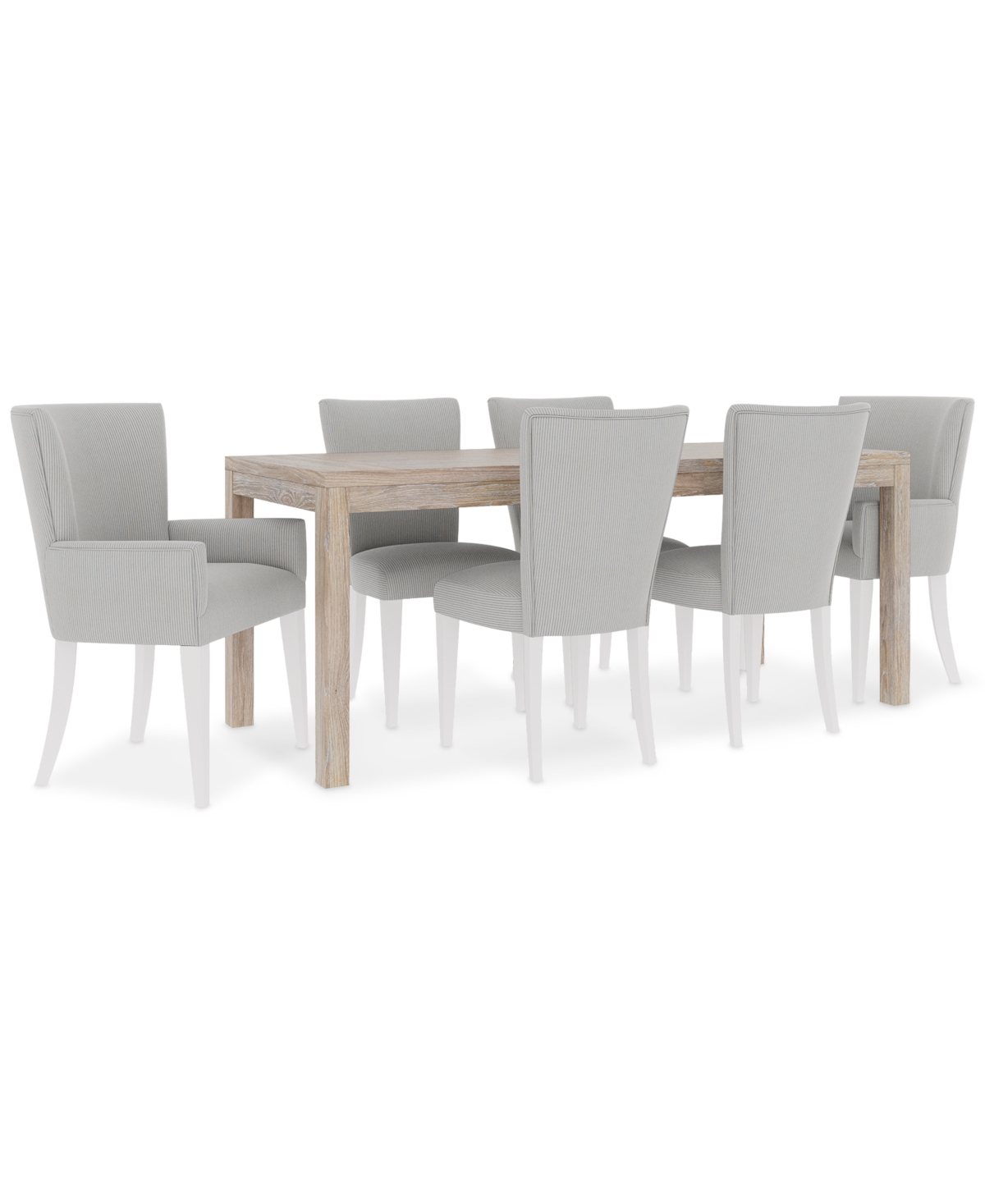Shop Macy's Catriona 7pc Dining Set (rectangular Dining Table + 4 Upholstered Side Chairs + 2 Upholstered Arm Ch In No Color