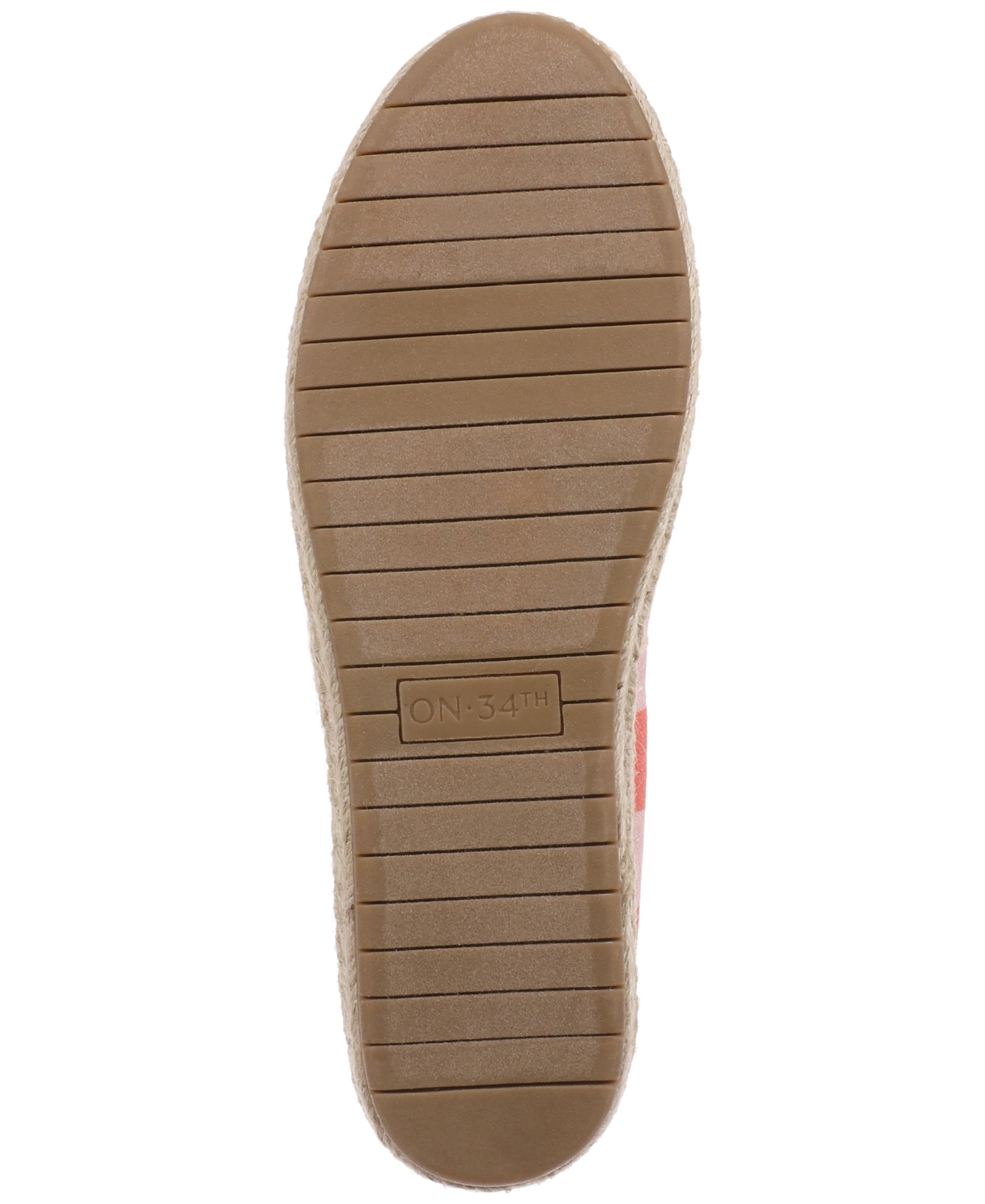 On 34th Women's Jaylee Embellished Slip-On Espadrille Flats, Created for Macy's -Pink Stripe