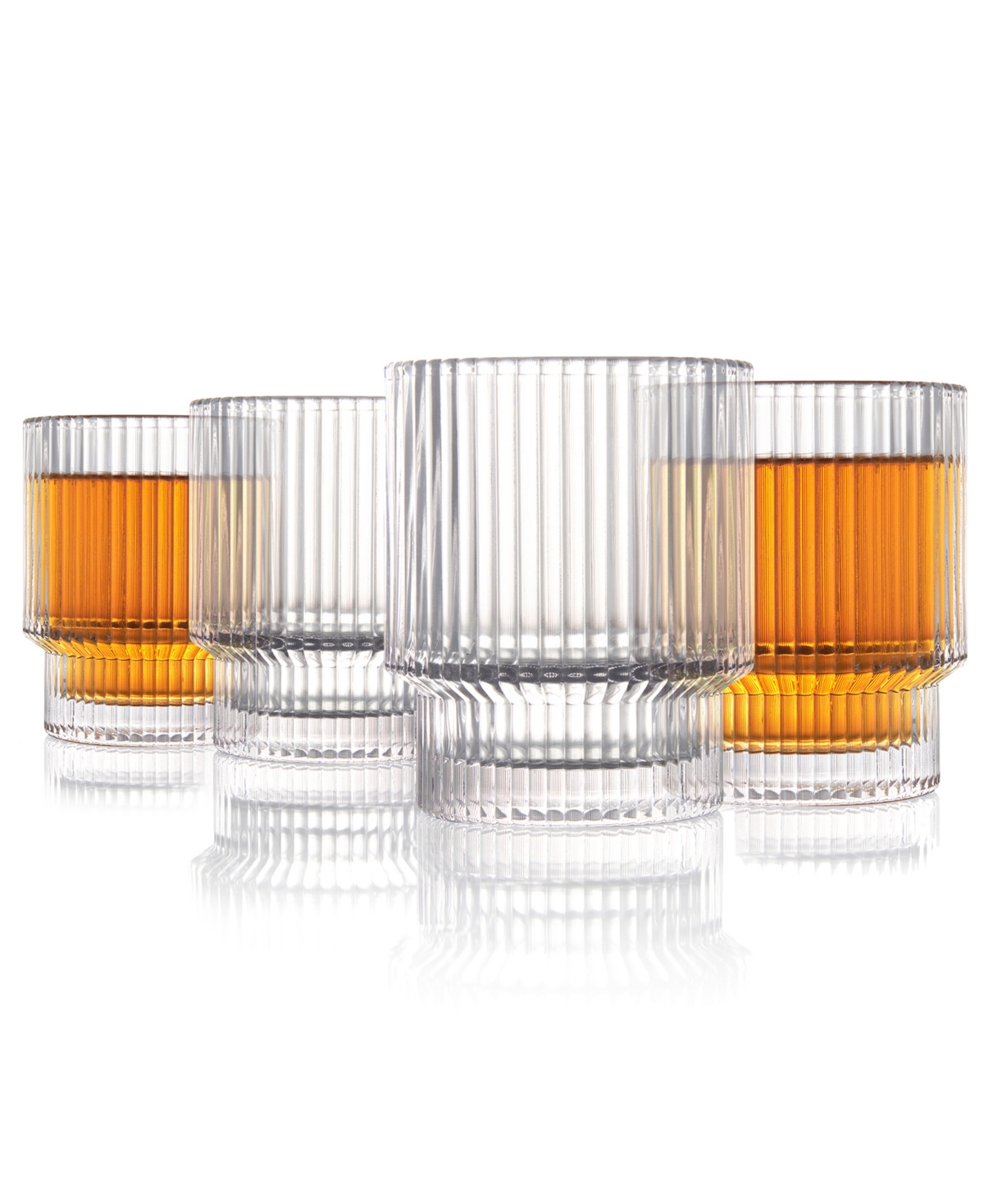 Shop Fifth Avenue Manufacturers Old Fashioned Glasses, Set Of 4 In Clear
