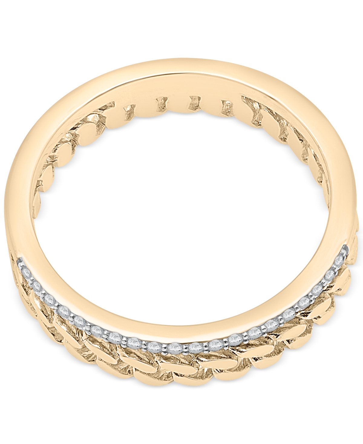 Audrey By Aurate Diamond Chain Link Double Row Ring (1/10 Ct. T.w.) In Gold Vermeil, Created For Macy's In Gold Vermeil