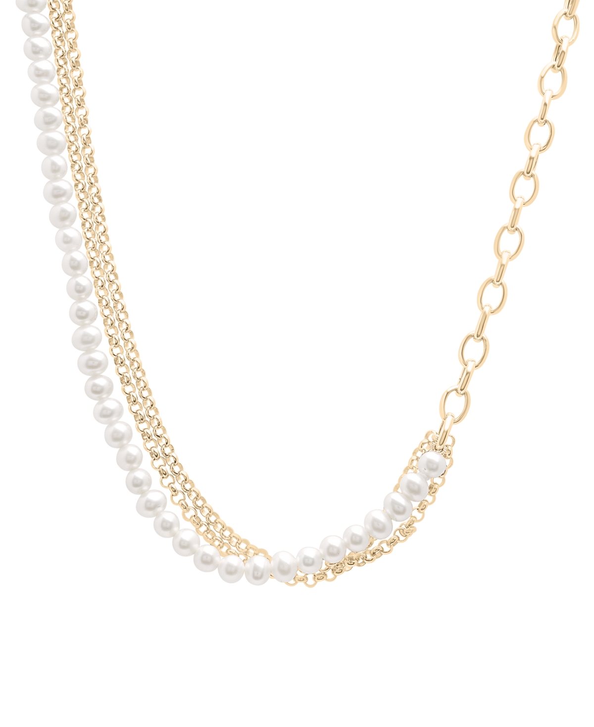 Audrey By Aurate Cultured Freshwater Pearl (5mm) Multi-layer Statement Necklace In Gold Vermeil, Created For Macy's In Gold Vermeil