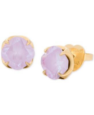 Gold-Tone Color Cubic Zirconia Stud Earrings