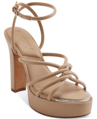 DKNY - Women's Delicia Strappy Knotted Platform Sandals