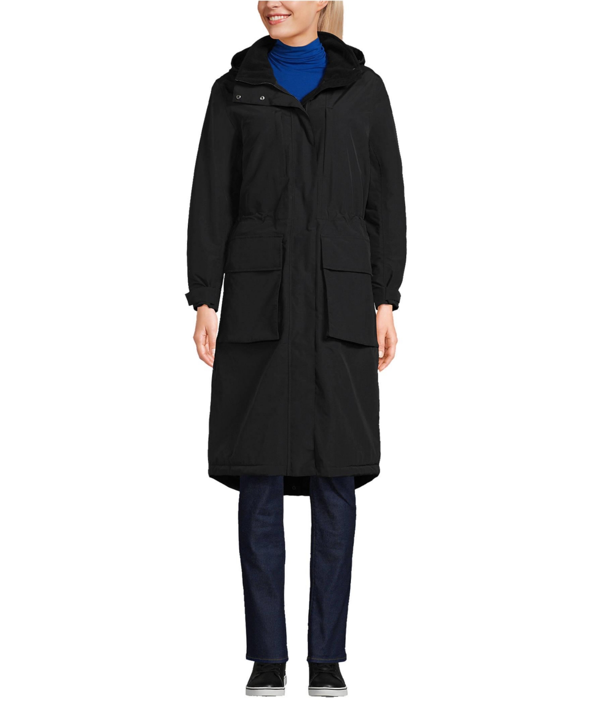 Lands' End Women's Tall Squall Waterproof Insulated Winter Stadium Maxi Coat