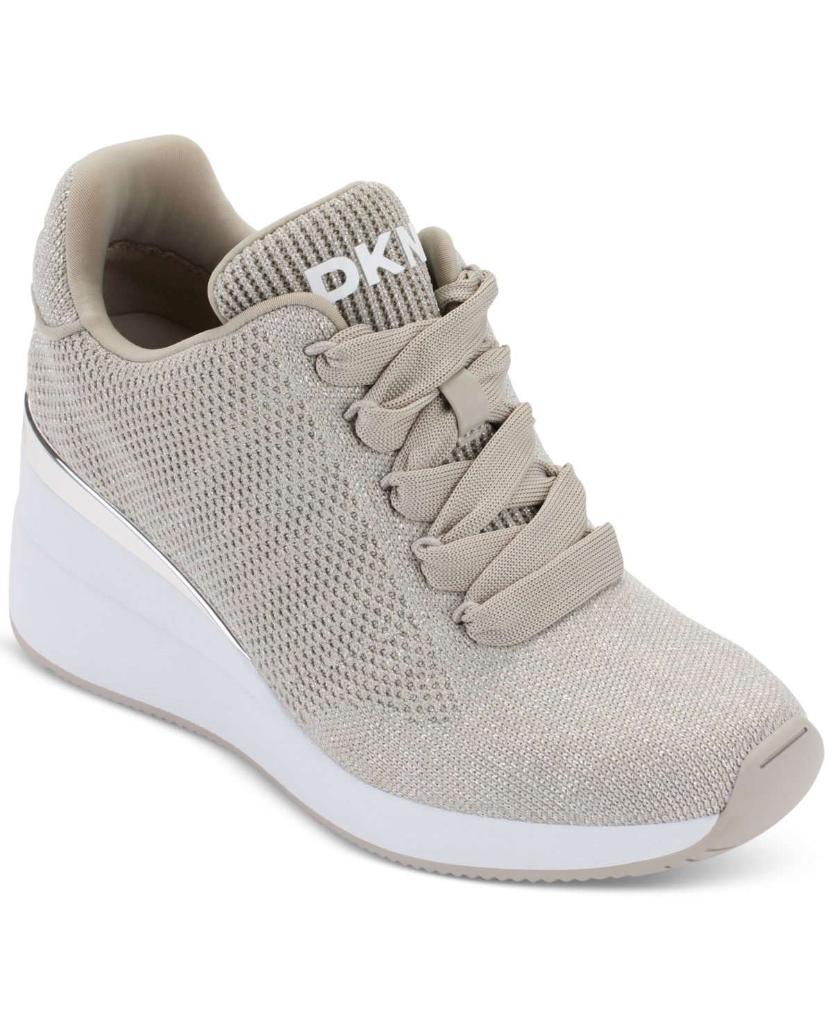 Dkny Women's Parks Lace-Up Wedge Sneakers - Silver