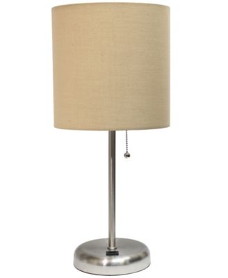 Oslo 19.5" Contemporary Bedside USB Port Feature Standard Metal Table Desk Lamp 