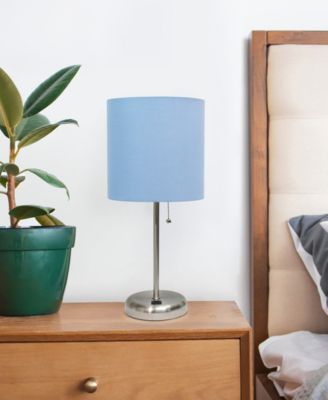 Oslo 19.5" Contemporary Bedside USB Port Feature Standard Metal Table Desk Lamp 