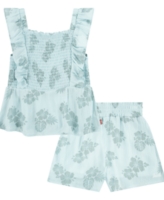Levi's Toddler Peplum Tank Top and Shorts Set - Icy Morn