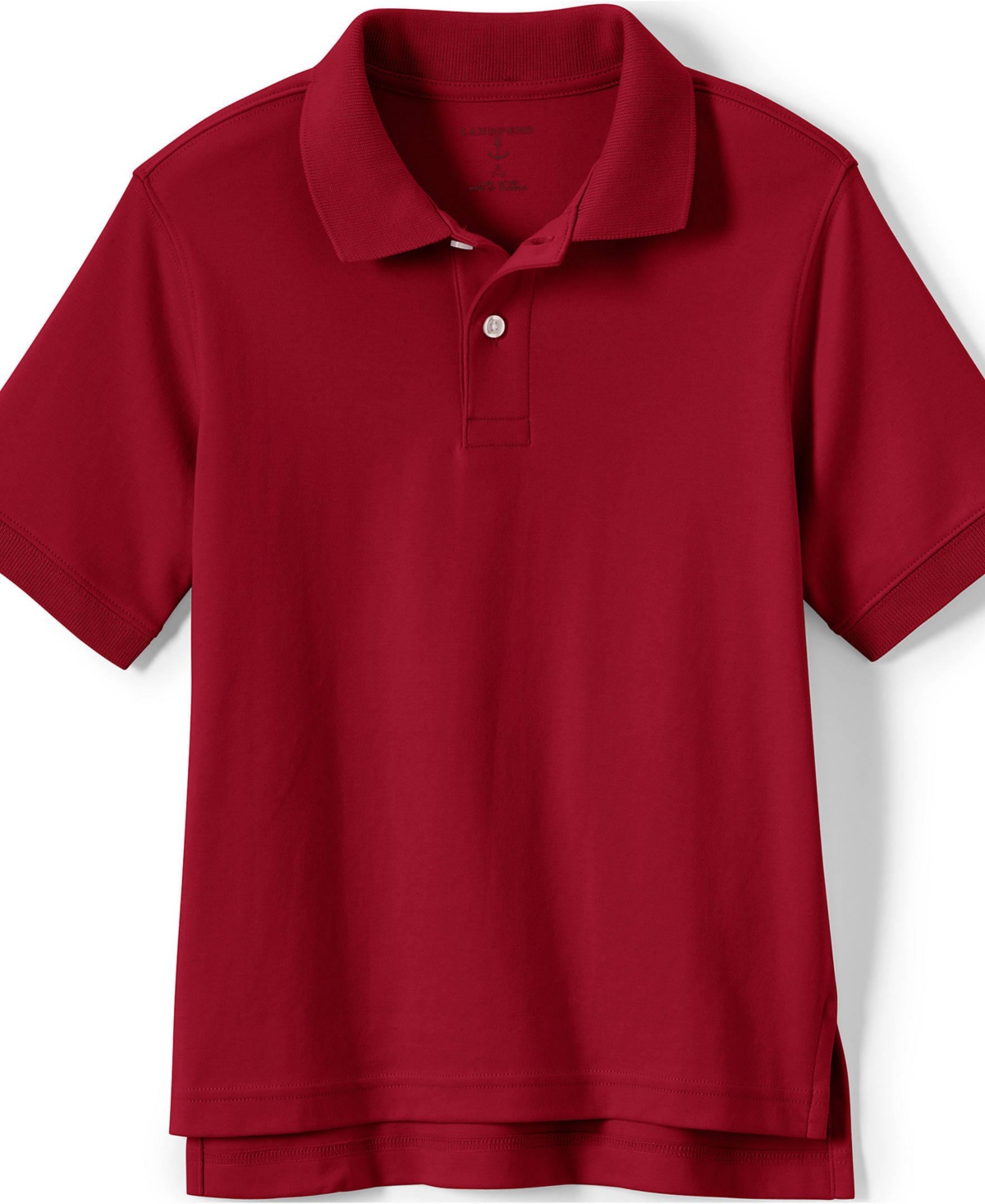 Lands' End Big Boys Short Sleeve Interlock Polo Shirt