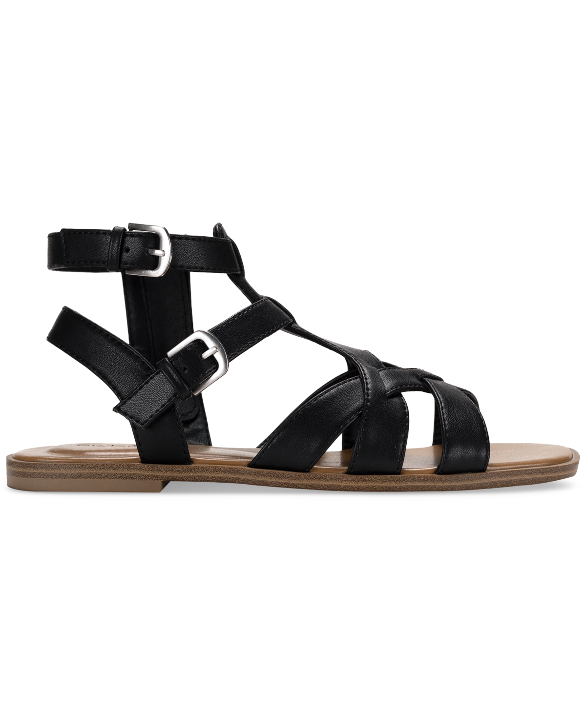 Shop Style & Co Storiee Gladiator Flat Sandals, Created For Macy's In Cognac