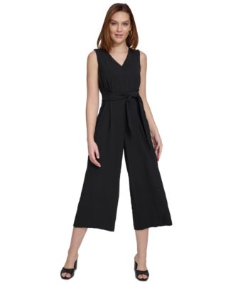 Calvin Klein - Women's Cropped Straight-Leg Jumpsuit