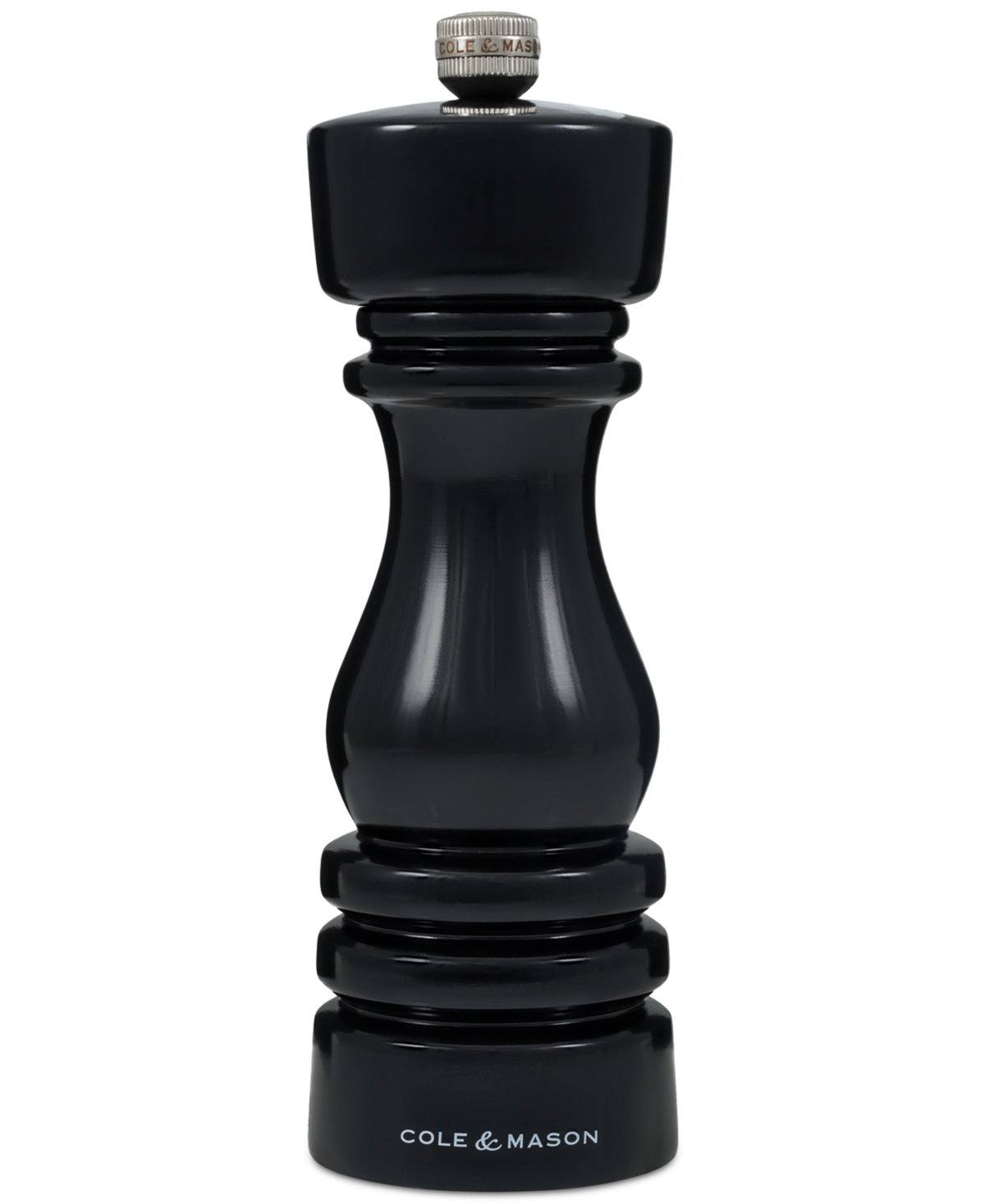 Cole & Mason London Classic Beech Wood 7" Pepper Mill In Black