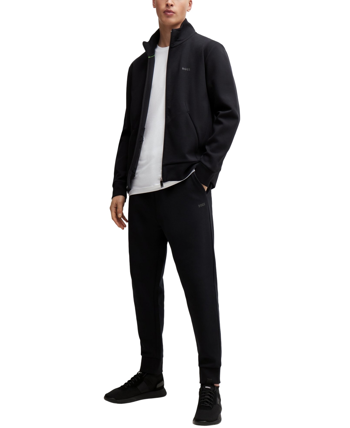 Shop Hugo Boss Boss By  Men's Logo Print Tracksuit Bottoms In Black