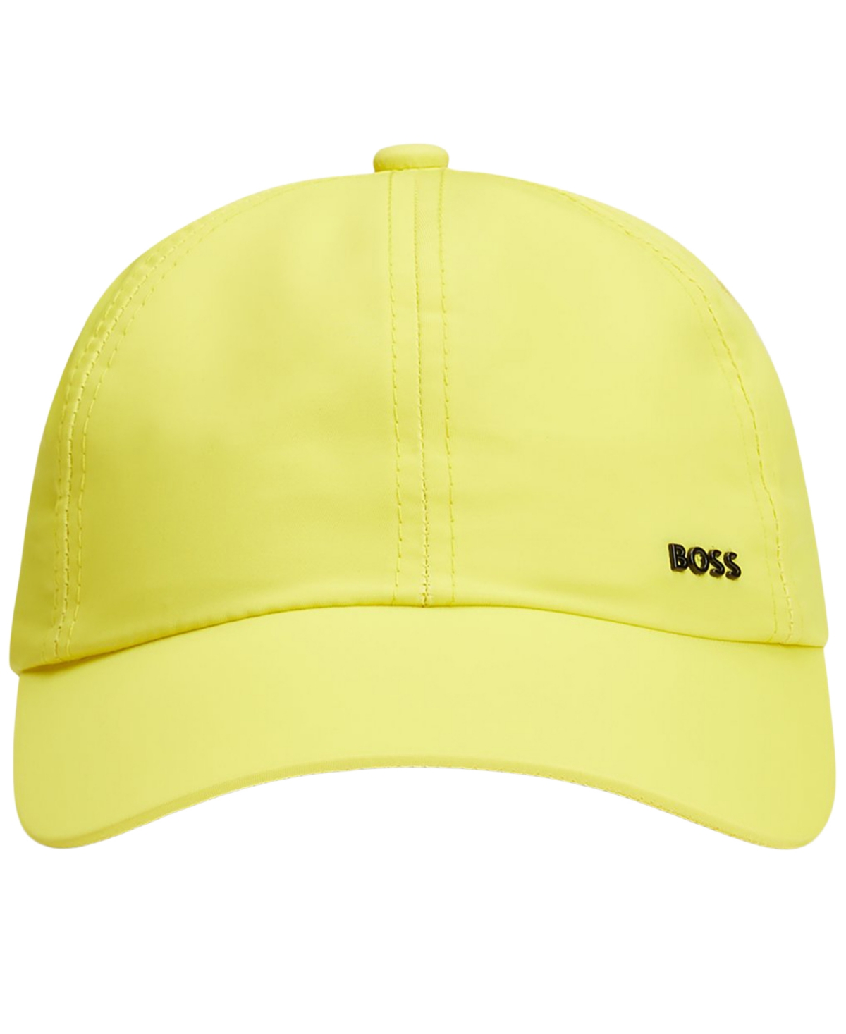 Shop Hugo Boss Boss By  Men's Water-repellent Metal Logo Six-panel Cap In Yellow