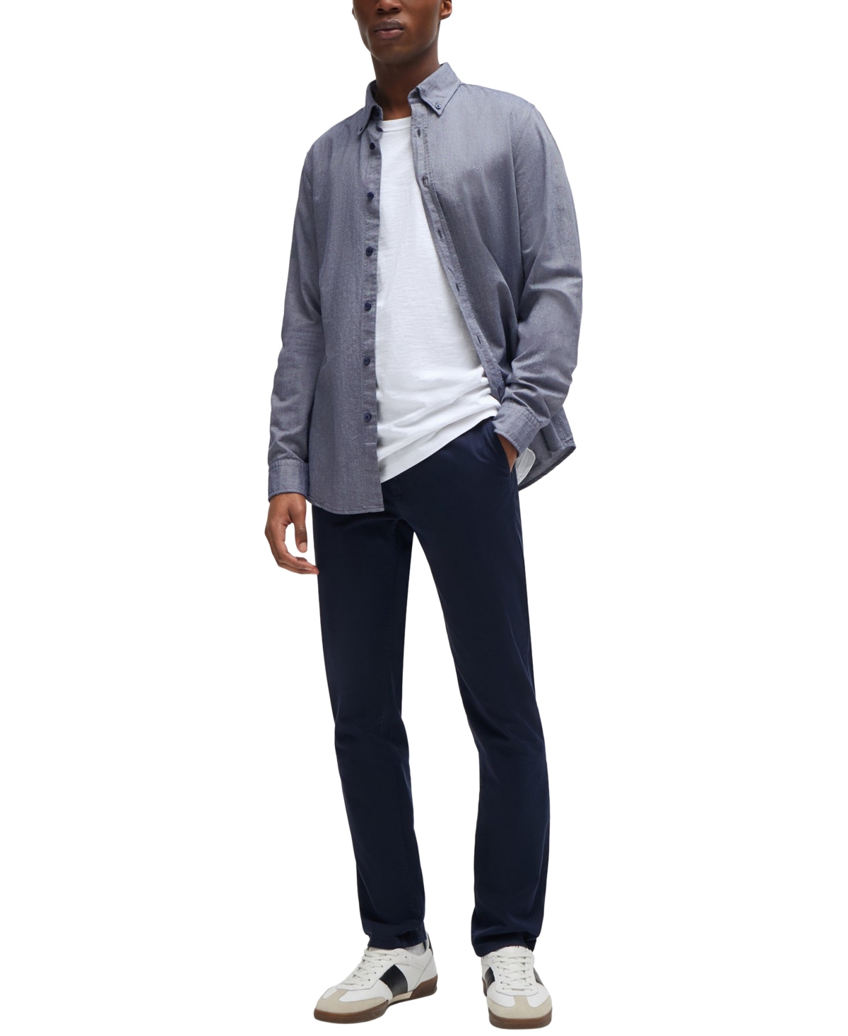 Boss by Hugo Boss Men's Stretch-Cotton Satin Slim-Fit Chinos