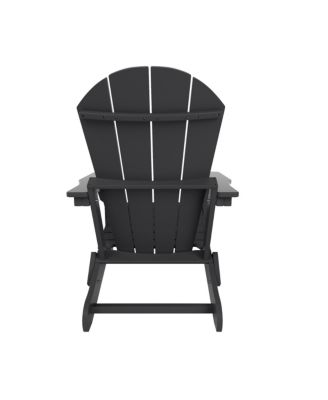 All-Weather Contoured Outdoor Poly Folding Adirondack Chair